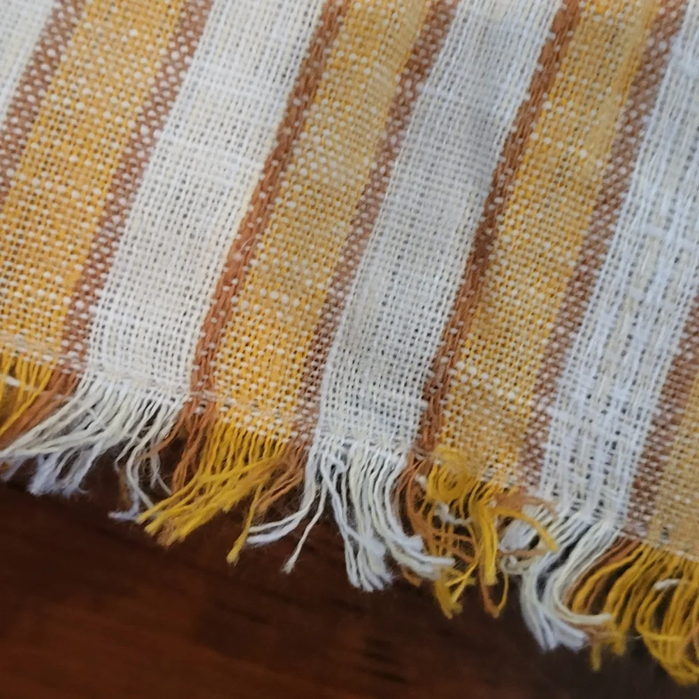 Anthropologie - HOST PICK   Drew Yellow Stripe Linen Blend Sleeveless Dress - S - Picture 4 of 5